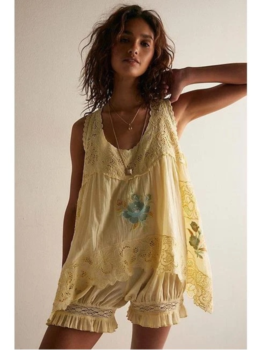 Free People Eye Catcher Bloomsie Romper Size Medium